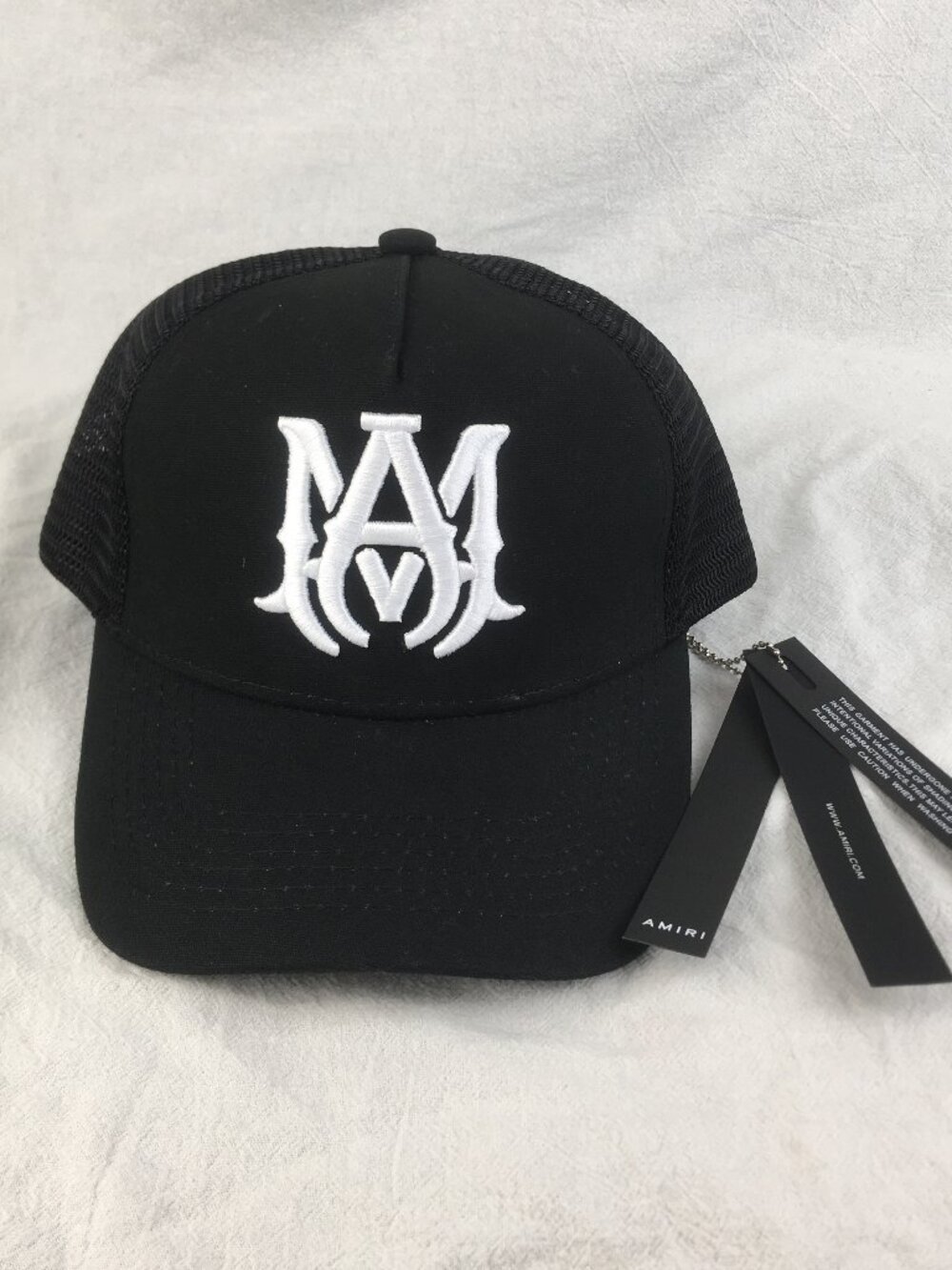 AMIRI MA Logo Trucker Hat Black